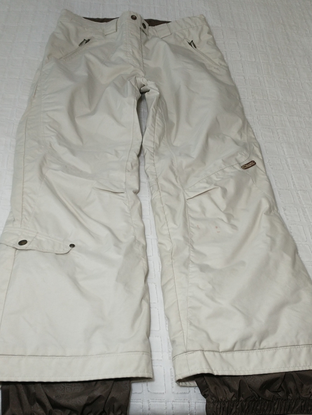Obermeyer Tyler Snow Pant, Size 18 Youth, Cream, Grow Along Tech., Winter, Ski